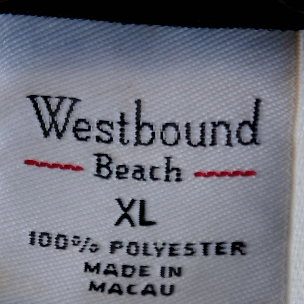 Westbound beach mesh polyester black vacation coverup full zip Size XL - Picture 6 of 6